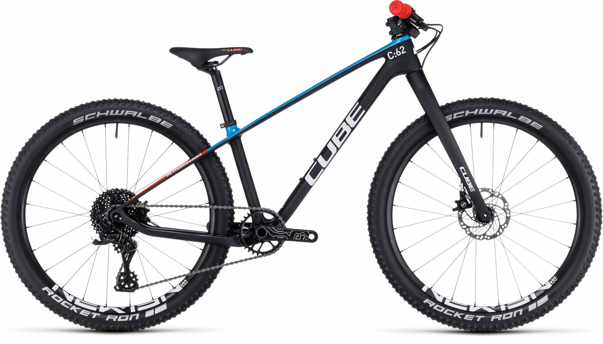Cube Elite 240 C:62 Pro carbon´n´blue´n´red 24" Diamant
