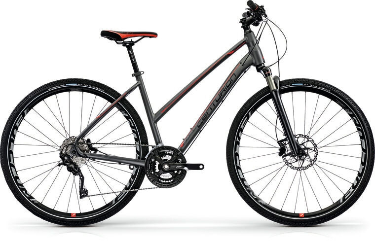 Centurion Crossline Pro 2000 Tour matt-gunmetal (rot/schwarz) 28" Trapez
