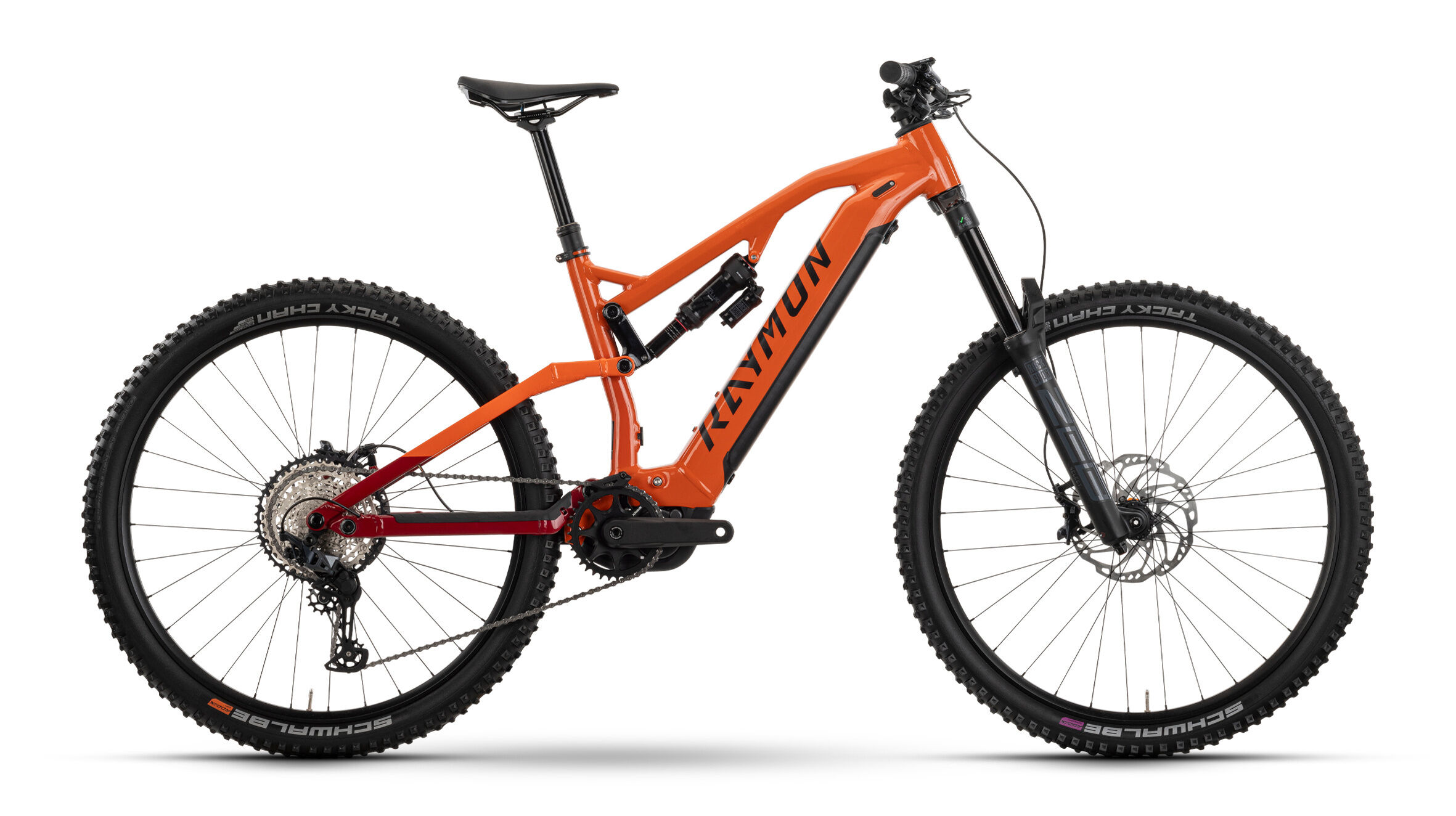 Raymon TRAILRAY 170 PRO Tangerine / Red / Black 29" 800 Wh Diamant L