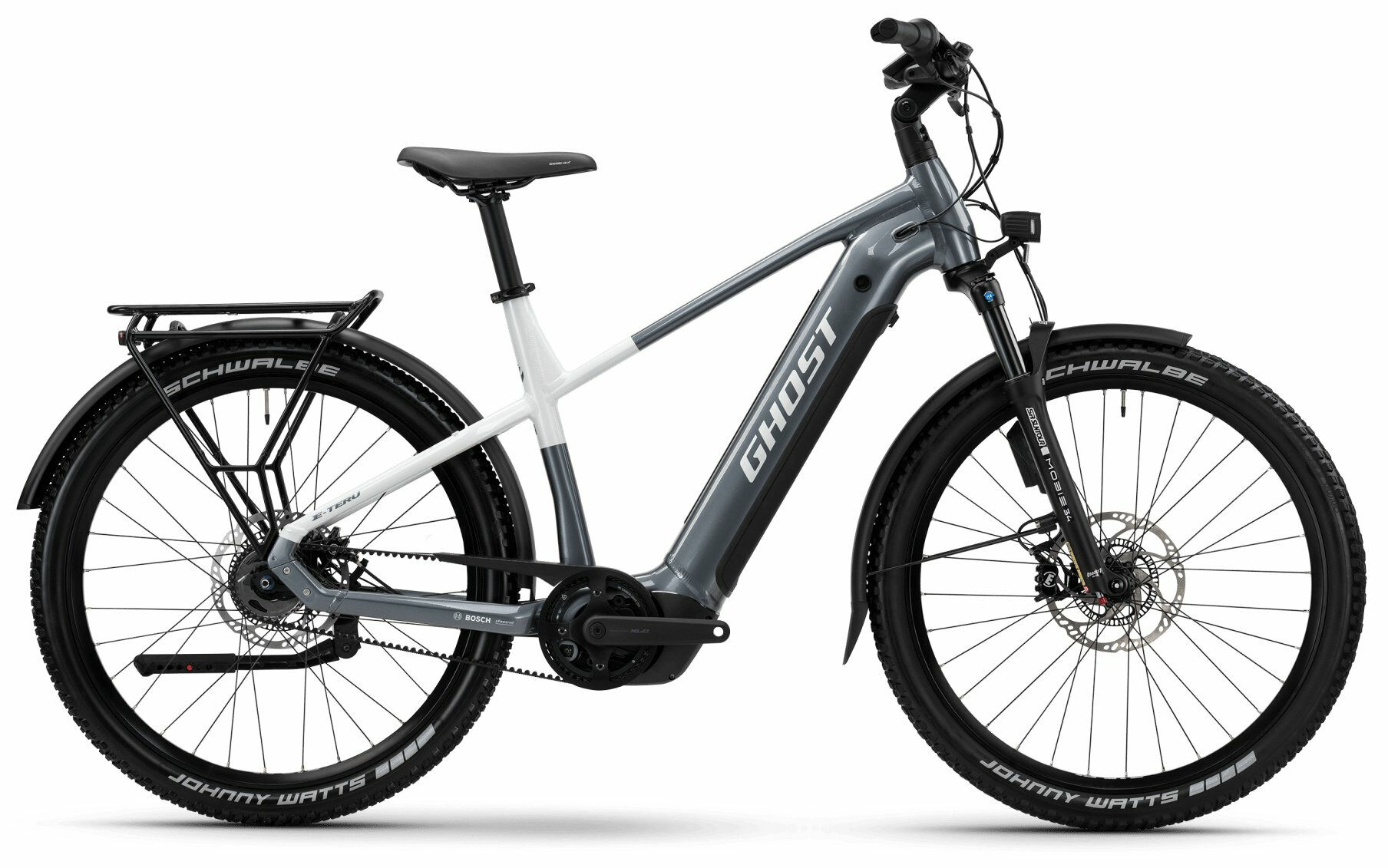 Ghost E-Teru Pro EQ ABS Storm Gray/Chilly White - 800 Wh - 27.5 Zoll - Diamant (2025)