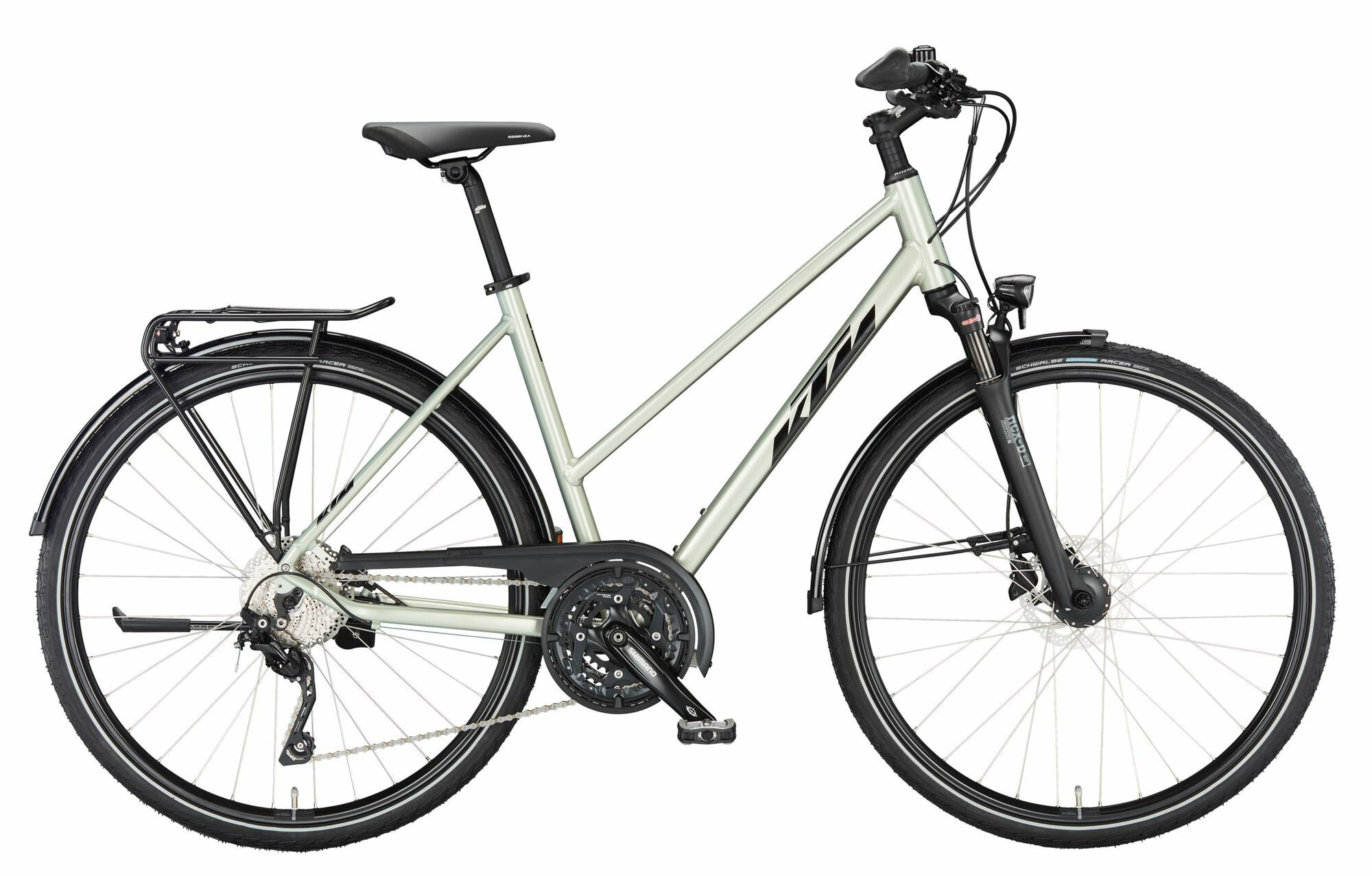 KTM LIFE CONQUEST dew silver (black+orange) 28" Trapez 51 cm