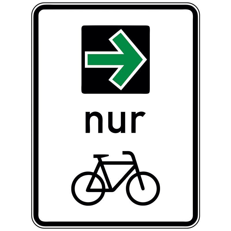 Verkehrszeichen 721 – Grünpfeil nur für Radfahrer
