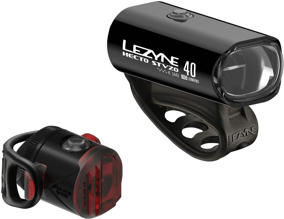 Lezyne Beleuchtungsset Hecto Drive 40 + Femto StVZO, schwarz Y13