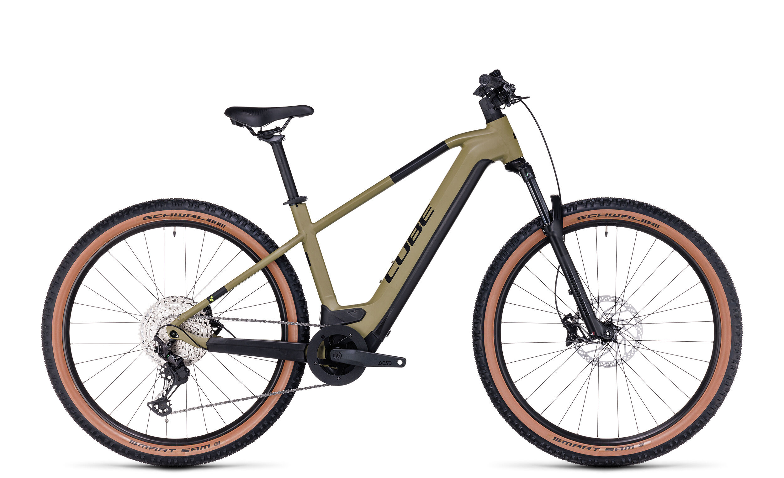 Cube Reaction Hybrid Race 750 olive´n´green 2023 29" 750 Wh Diamant