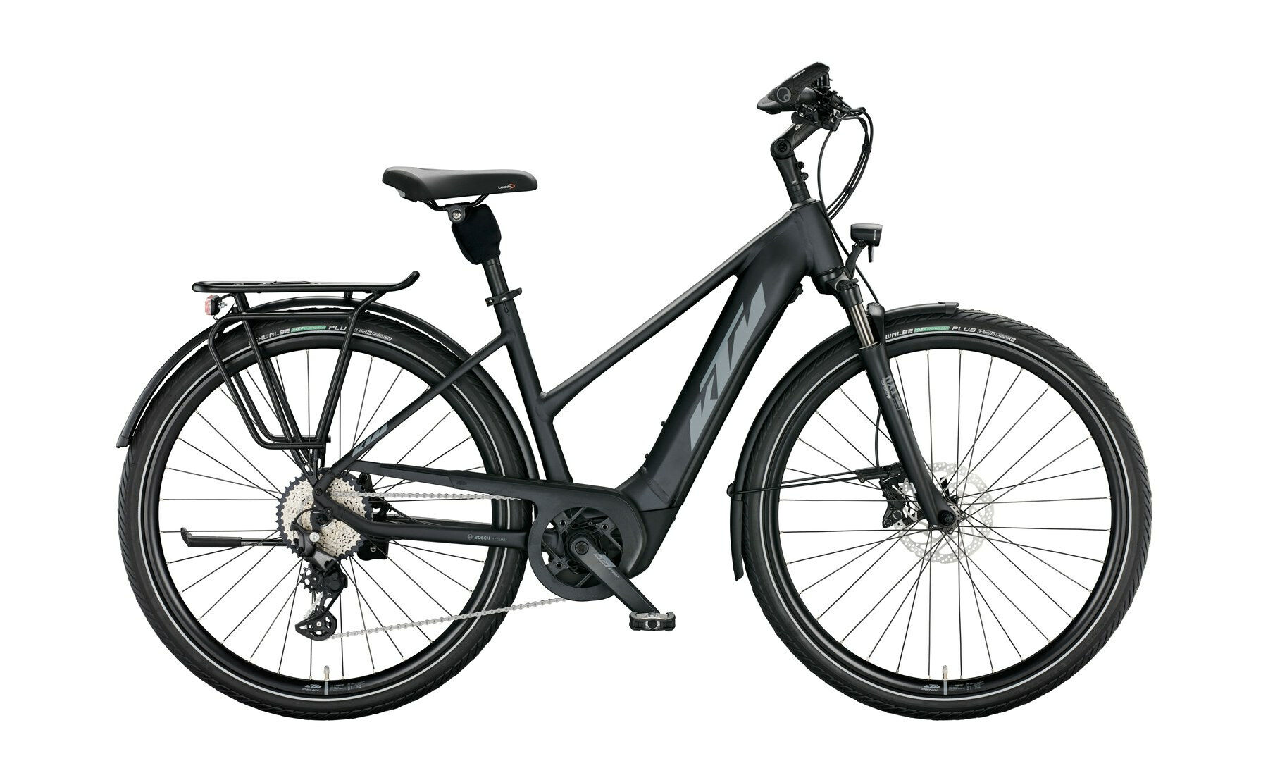 KTM MACINA TOUR CX 610 TRAPEZ - 28" 625 Wh - black matt (grey+yellow) 56 cm