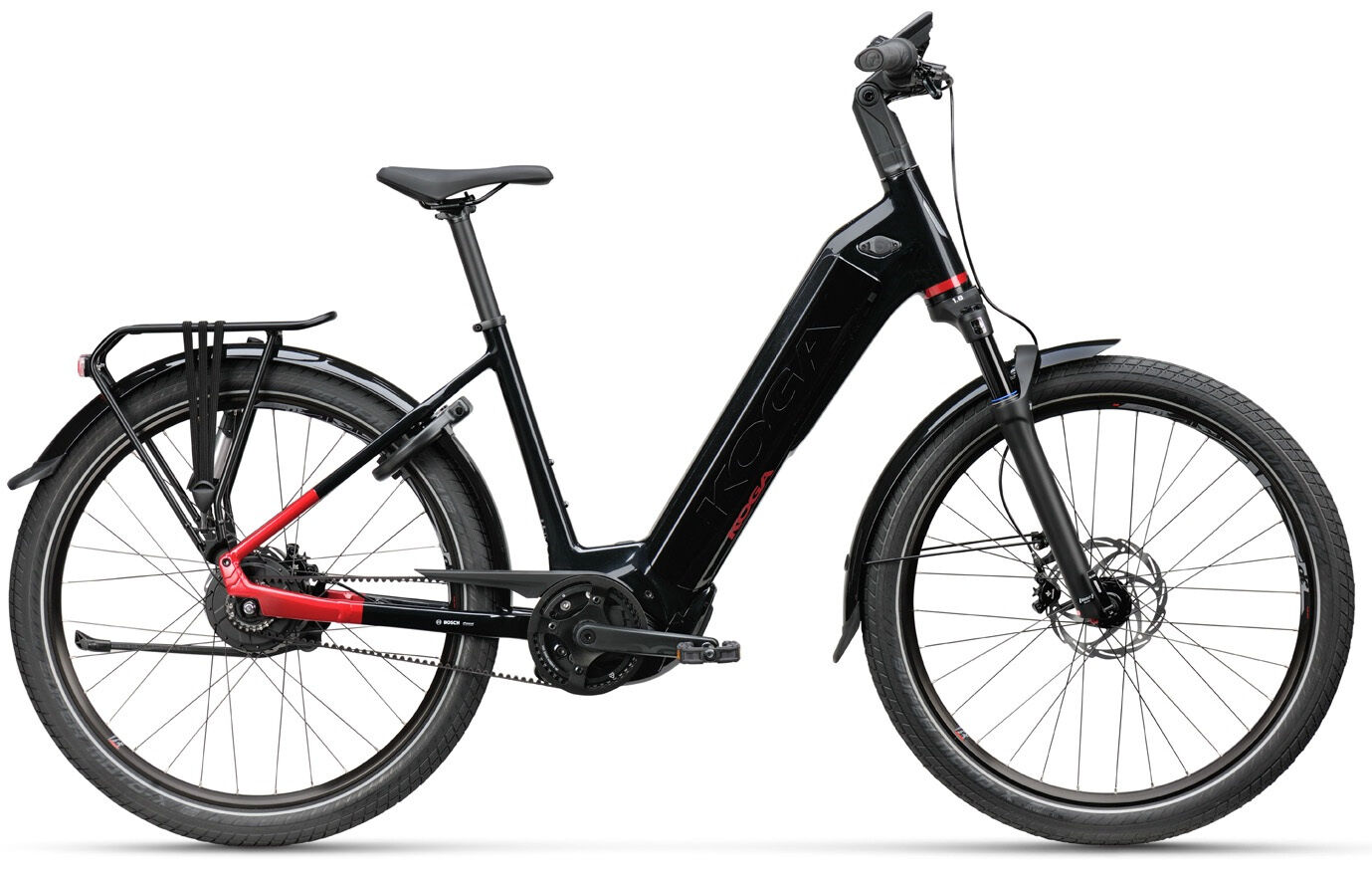 Koga Pace B10 Lady Suspension Panther Black / Siena Red High Gloss 27,5" 625 Wh Wave