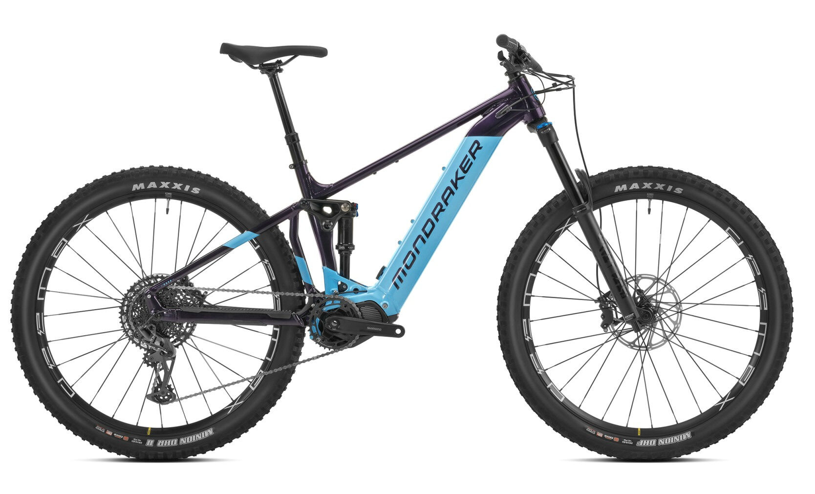 Mondraker DUSK R dunkelviolett/helles blau 29"; 720 Wh Diamant S