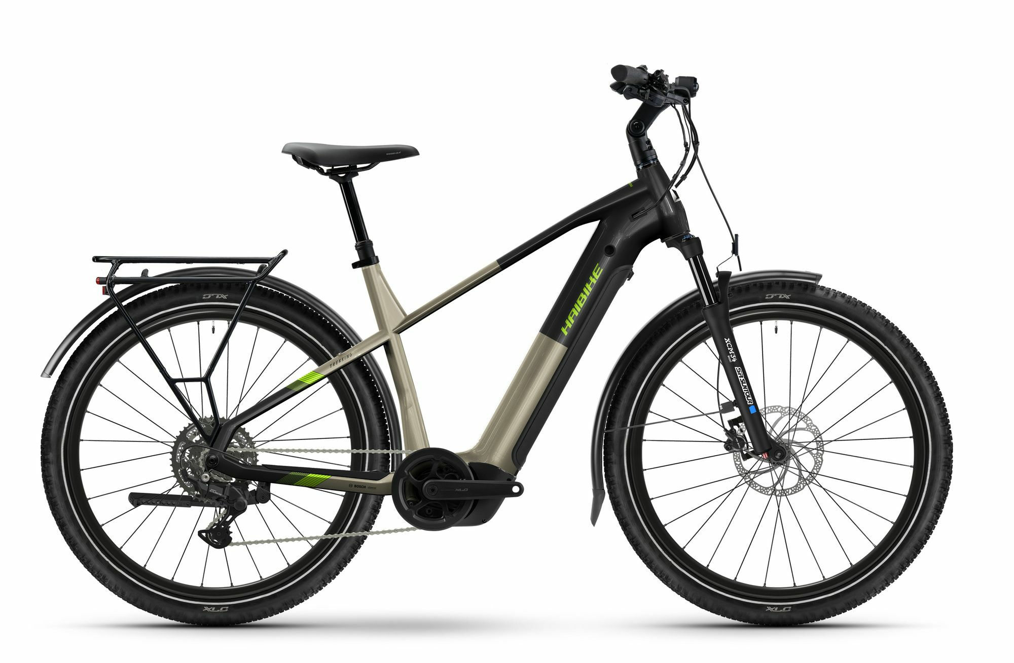 Haibike TREKKING 4 calm sand/lime glänzend 27;5" 600 Wh Diamant L
