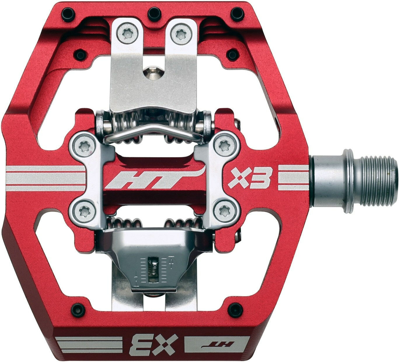 HT Components Pedale HT-X3 CNC Cromoly Rot
