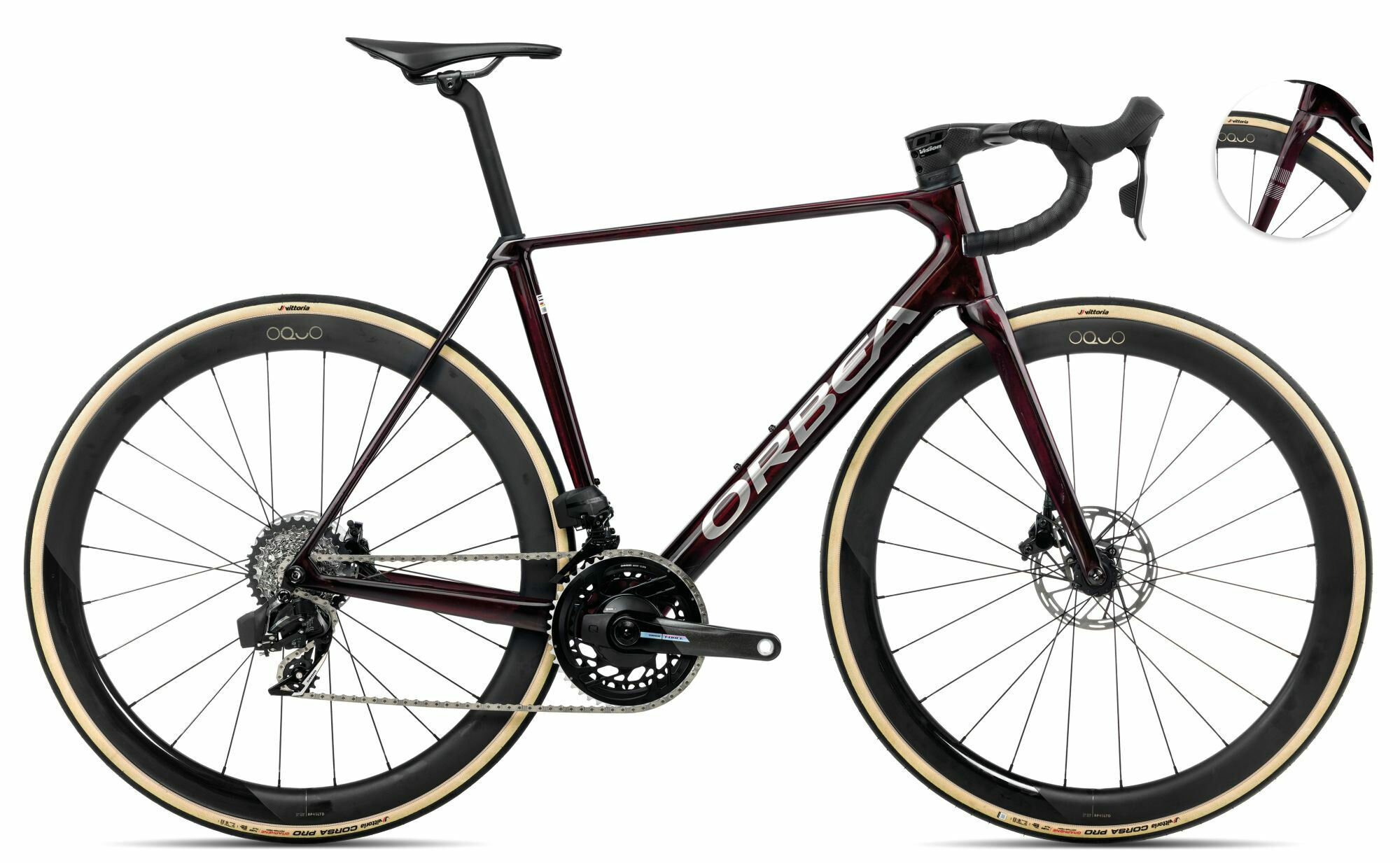 Orbea ORCA M21eLTD PWR Wine Red Carbon View-Titanium (Gloss) 28" Diamant 53 cm