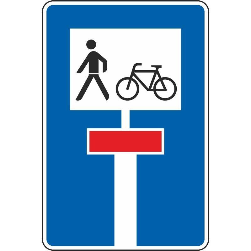 Verkehrszeichen 357-50 – Durchlässige Sackgasse für Radfahrer und Fußgänger