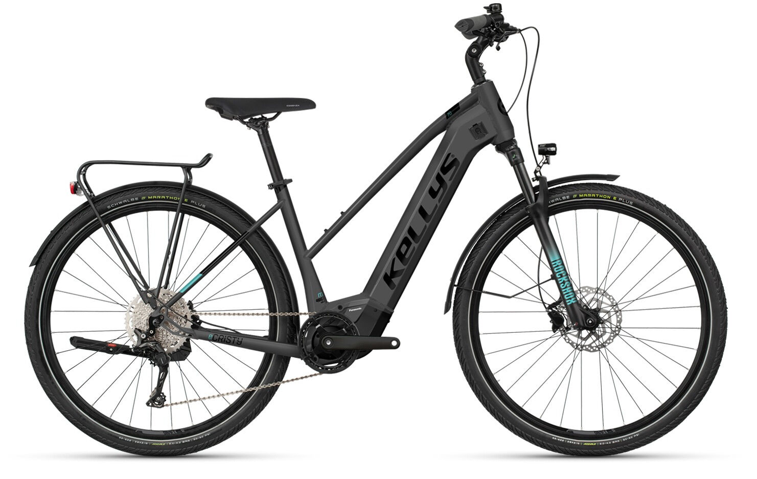 Kellys E-CRISTY 70 P Dark 28" 725 Wh Trapez M