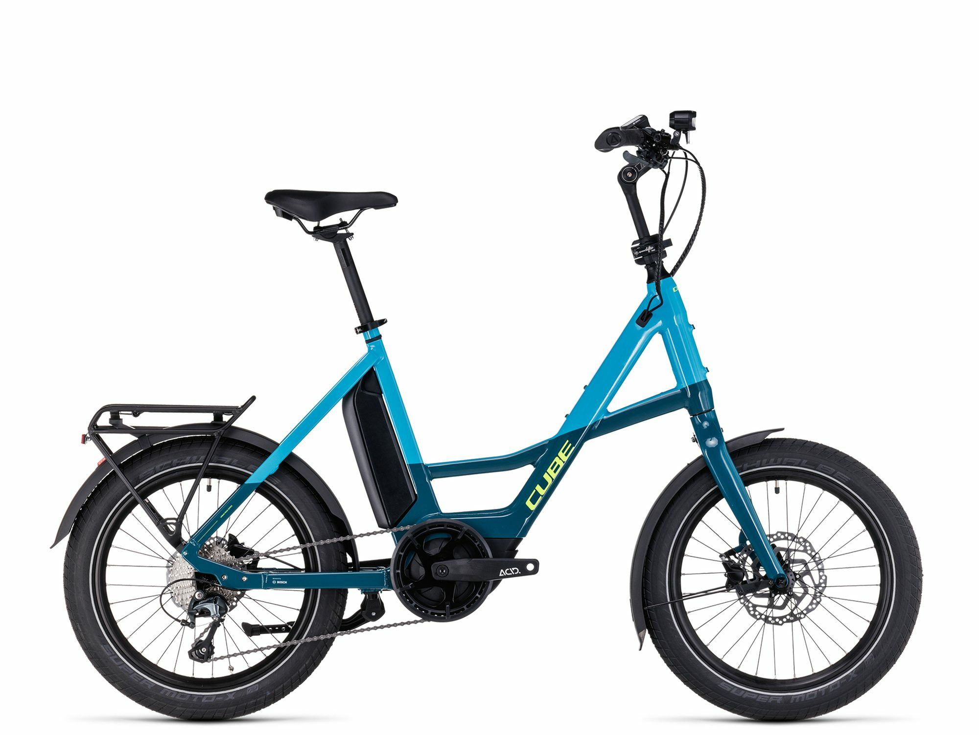 Cube Compact Sport Hybrid 500 blue´n´lime 2023 20" 500 Wh Wave