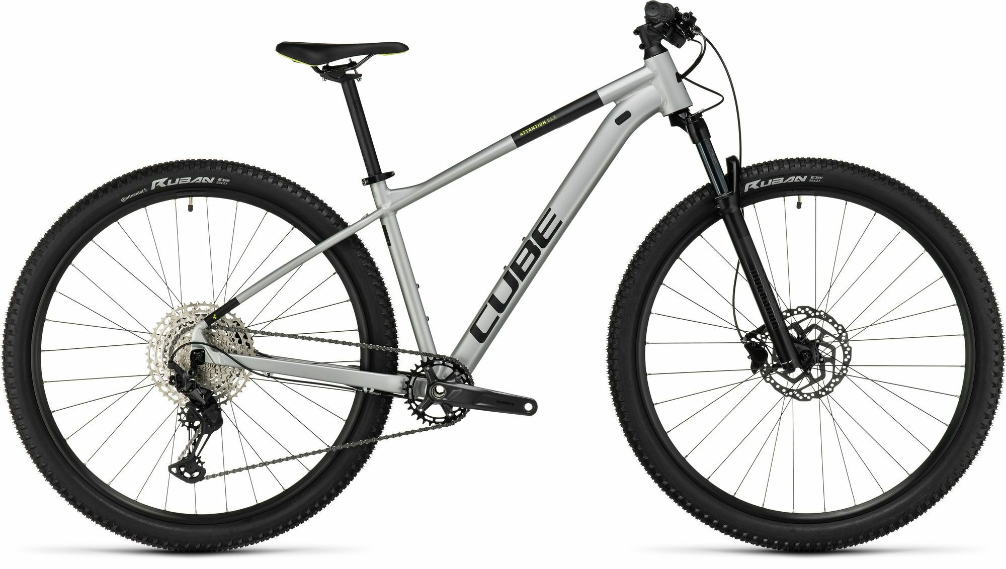 Cube Attention SLX silvergrey´n´lime 29" Diamant