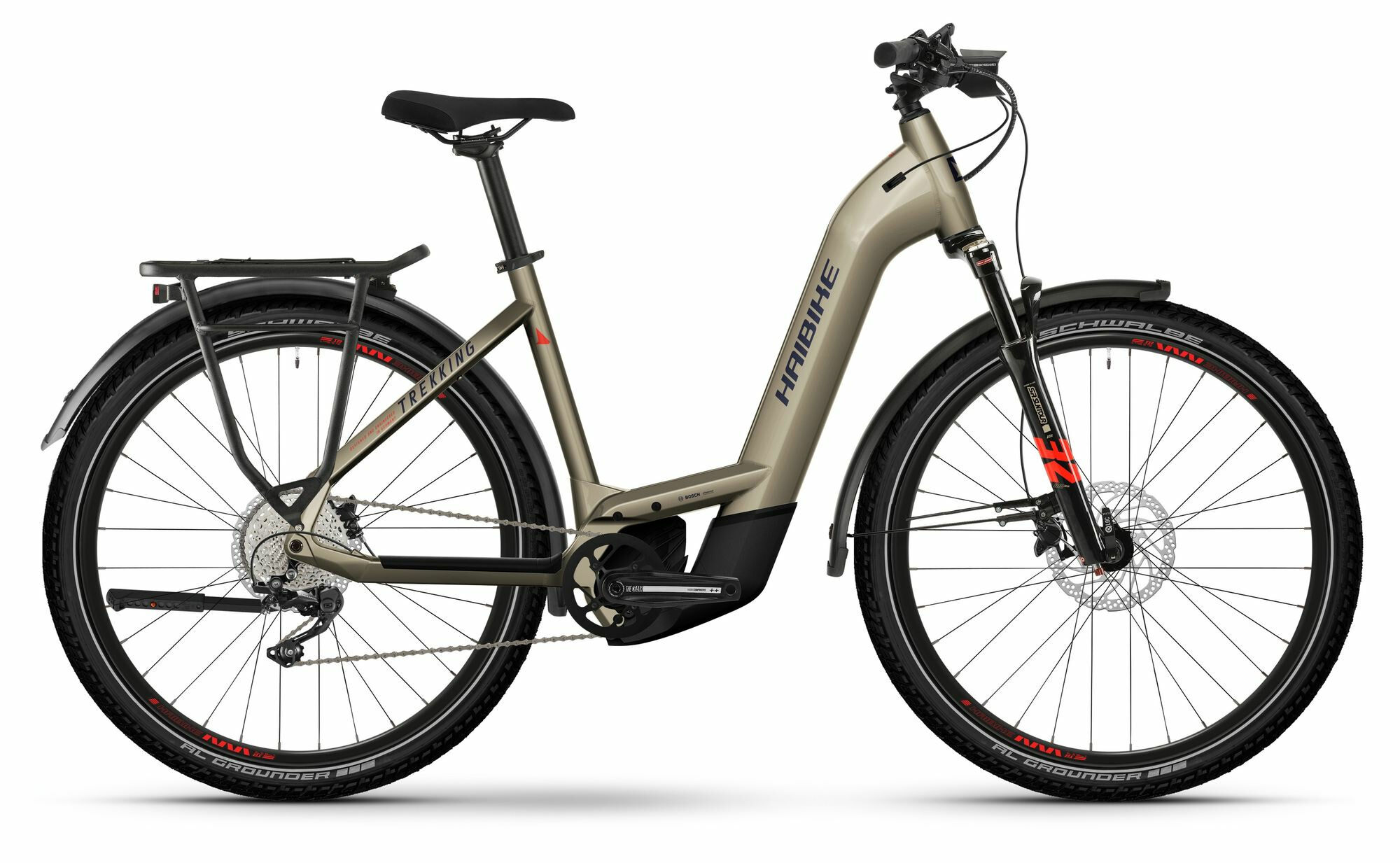 Haibike TREKKING 8 sand/red/blue-gloss 27;5" 750 Wh Wave 54 cm