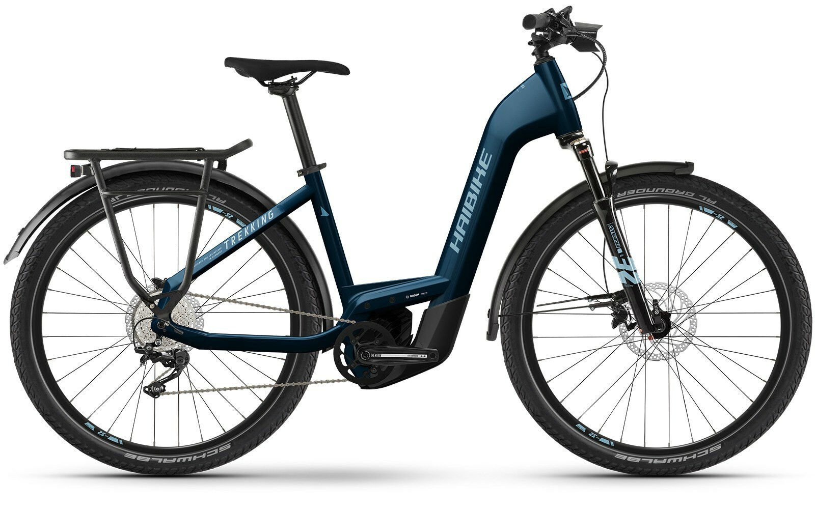 Haibike Trekking 8 gloss royal blue metallic silver 27,5" 750 Wh Wave
