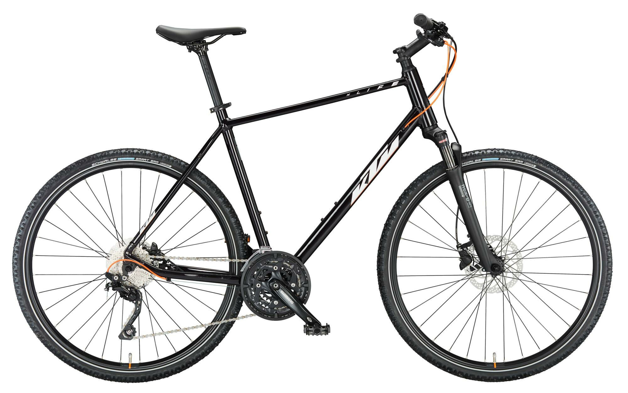 KTM X-LIFE ACTION DIAMANT - 28" - flaming black (silver+orange matt) 56 cm