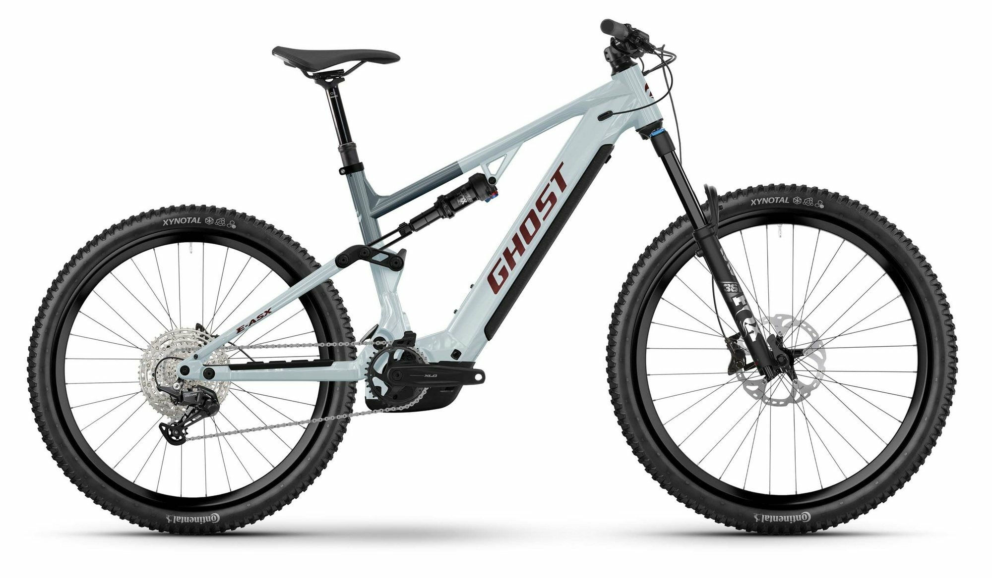 Ghost E-ASX ADVANCED snow blue/shadow gray - glossy 29"/27;5" 800 Wh Diamant S