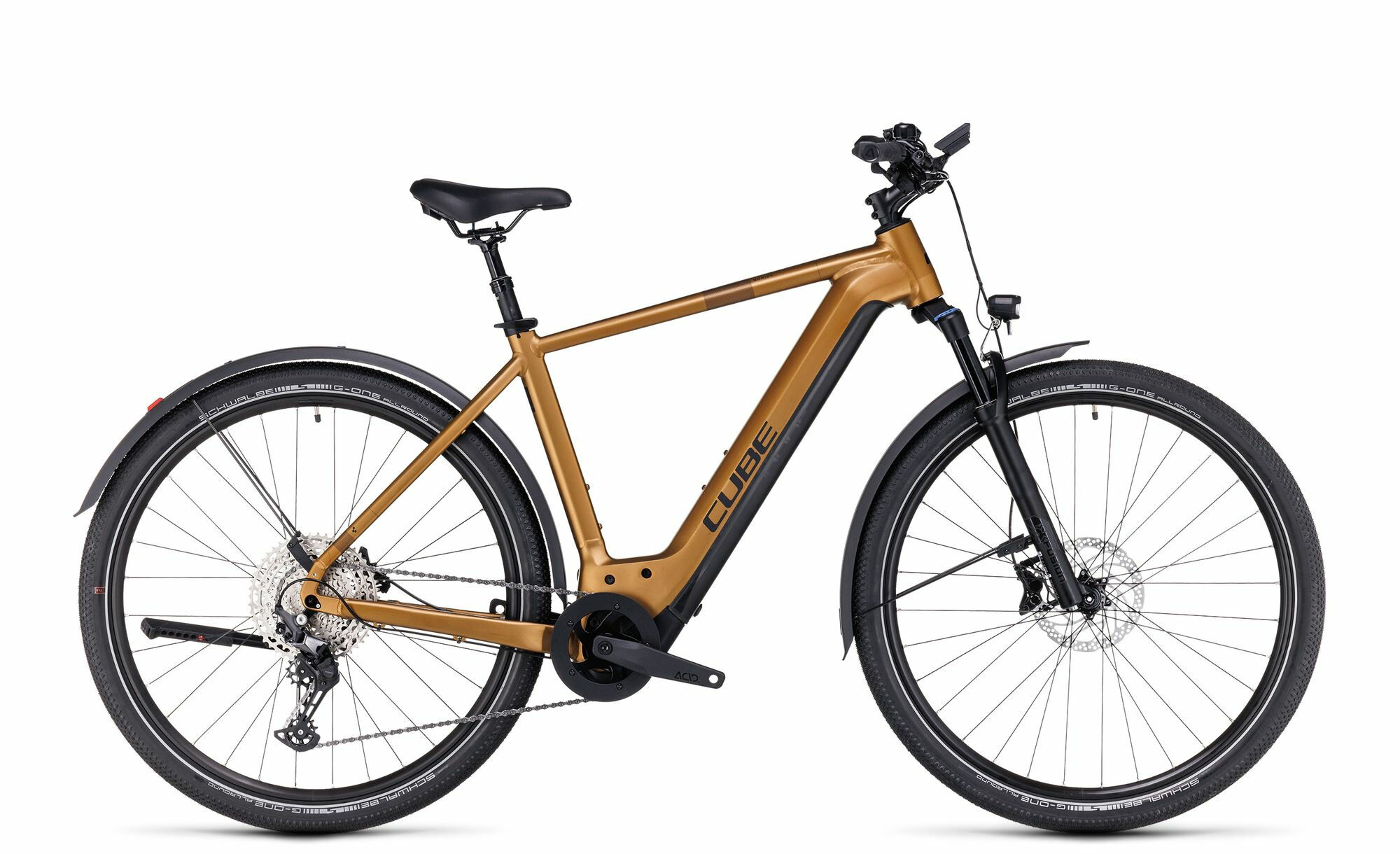 Cube NURIDE HYBRID EXC 750 ALLROAD - 28" 750 Wh - caramel´n´black