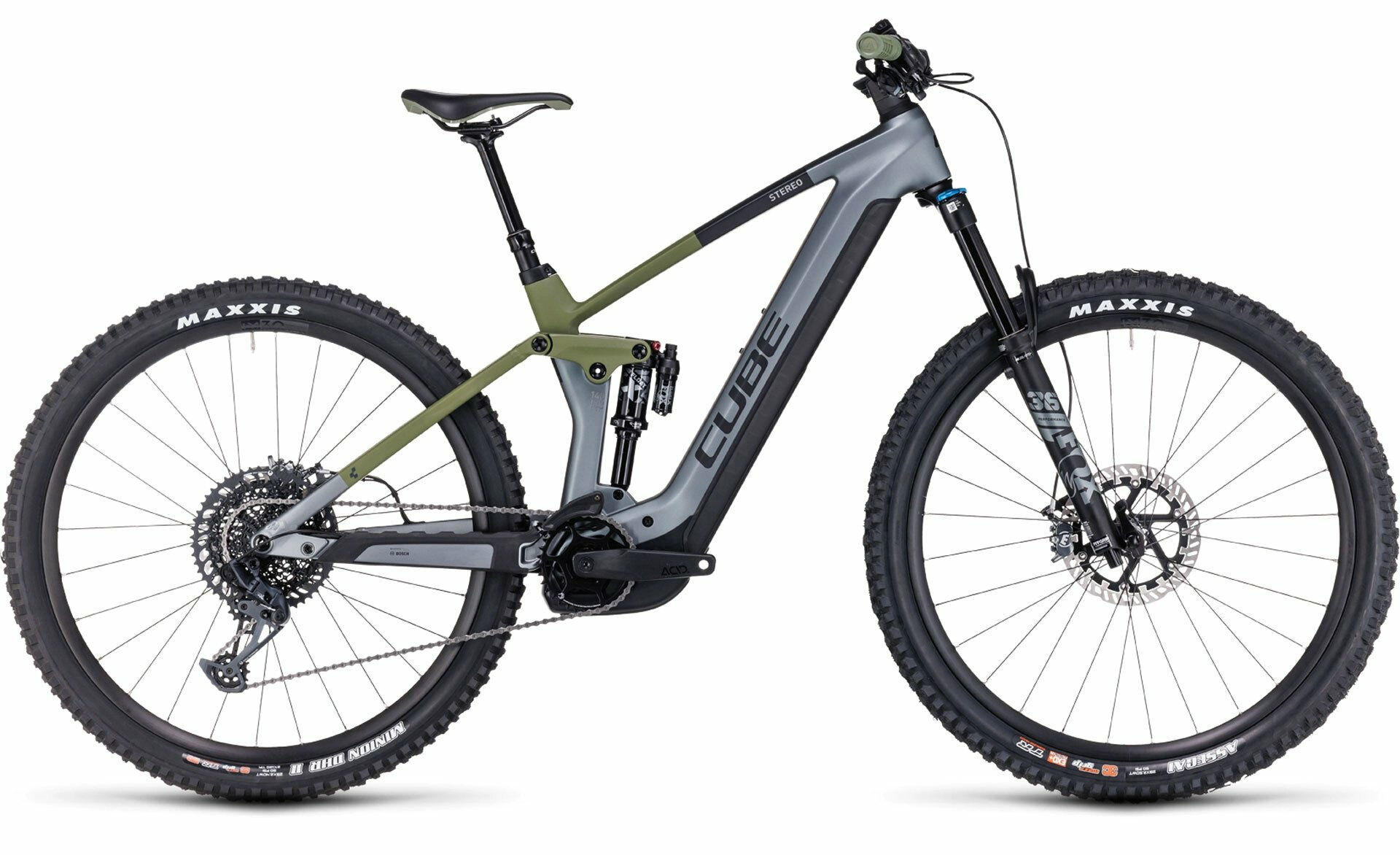 Cube Stereo Hybrid 140 HPC TM 750 flashgrey´n´olive 27,5" 750 Wh Diamant