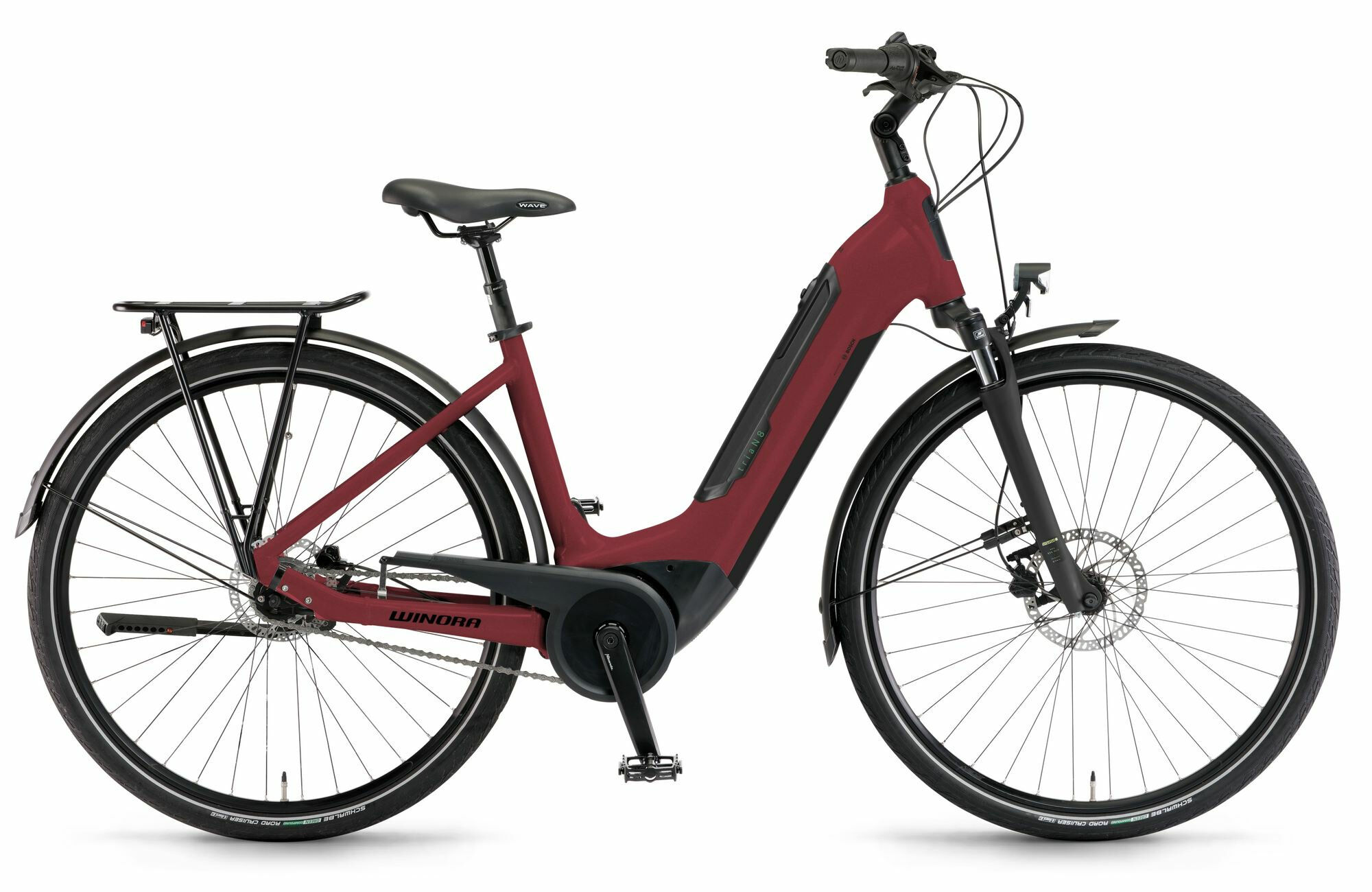 Winora Tria N8 Classic Red - 500 Wh - 28 Zoll - Wave
