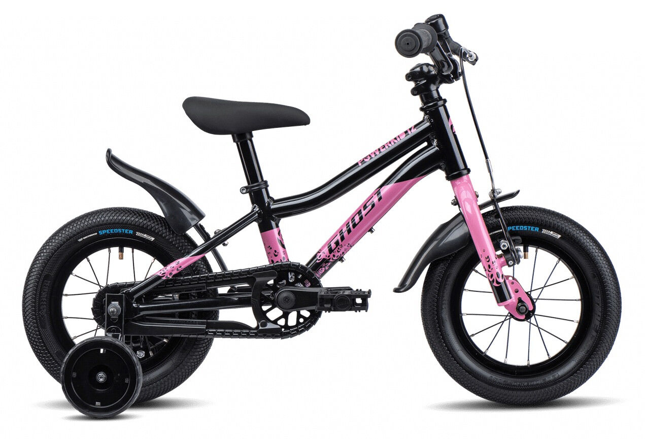 Ghost POWERKID 12 metallic black/pearl pink-glossy 12" Diamant 12"