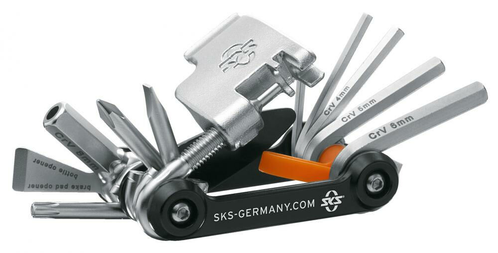 SKS Minitool TOM 18: Kompaktes Fahrrad-Multitool mit 18 Funktionen, inklusive Ke...
