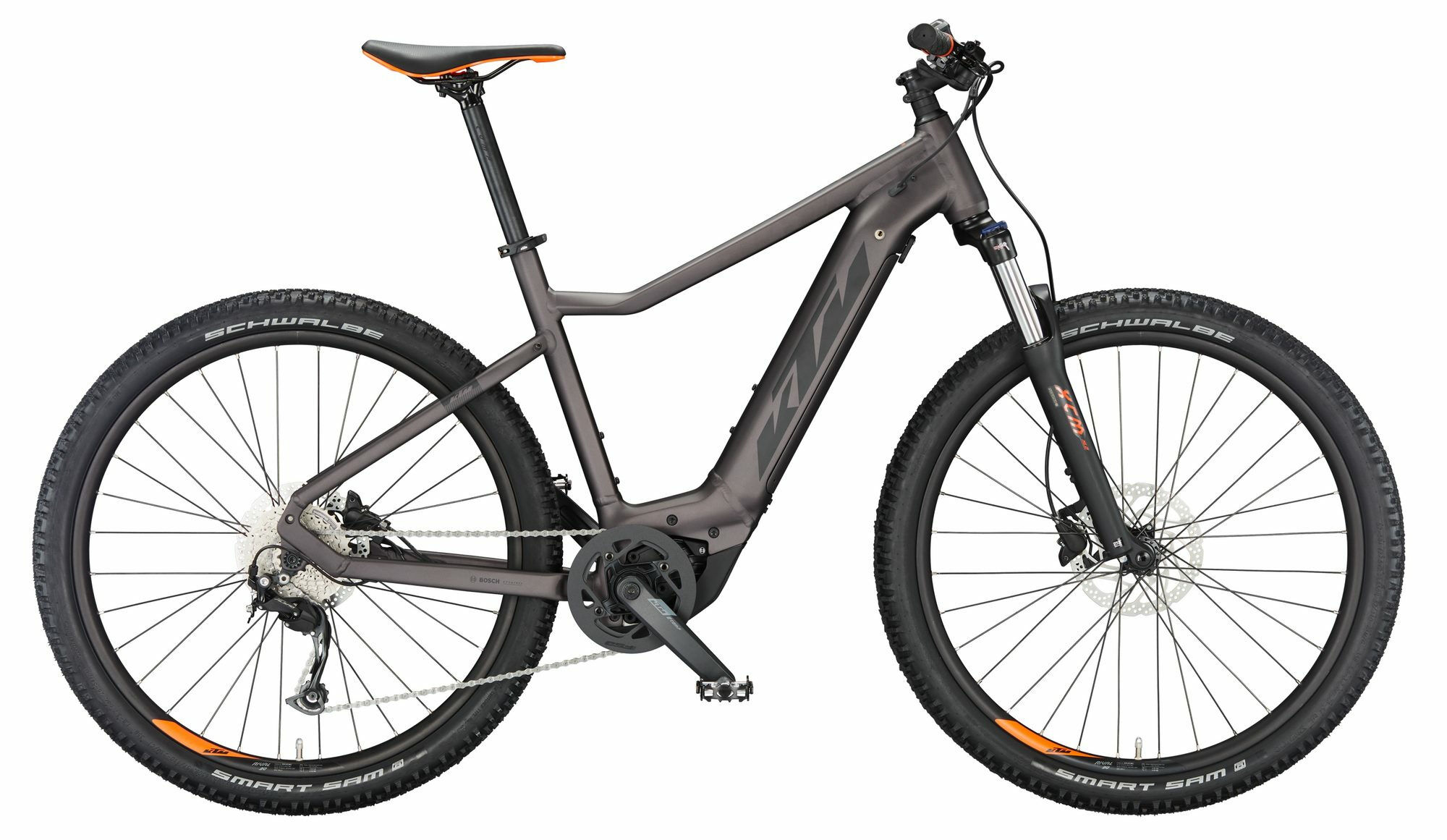 KTM Macina Race 572 elderberry matt (black+orange) 27,5" 500 Wh Diamant