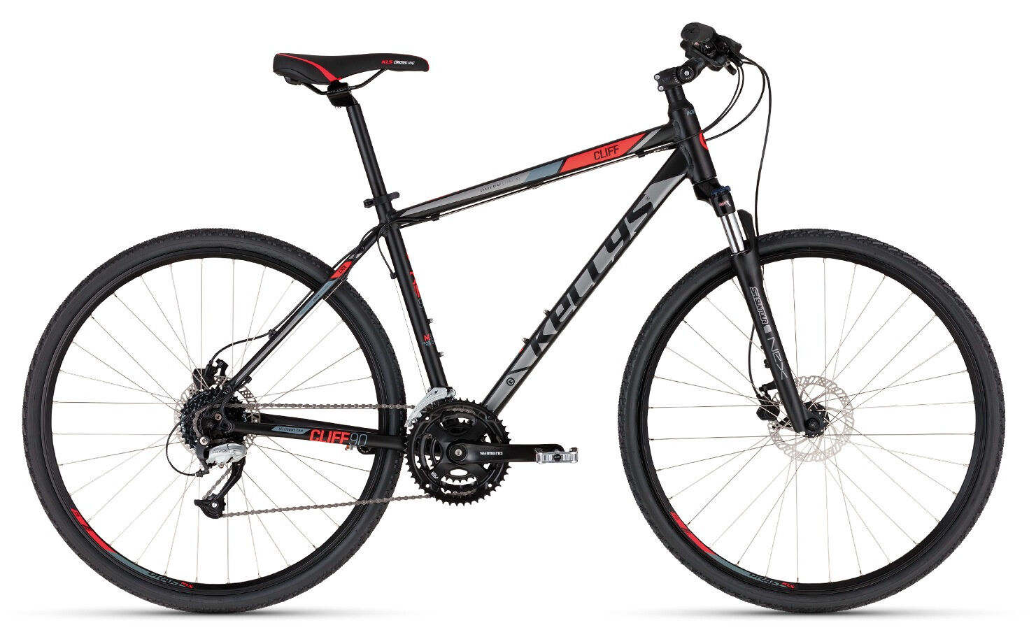 Kellys Cliff 90 Black Red 28" Diamant