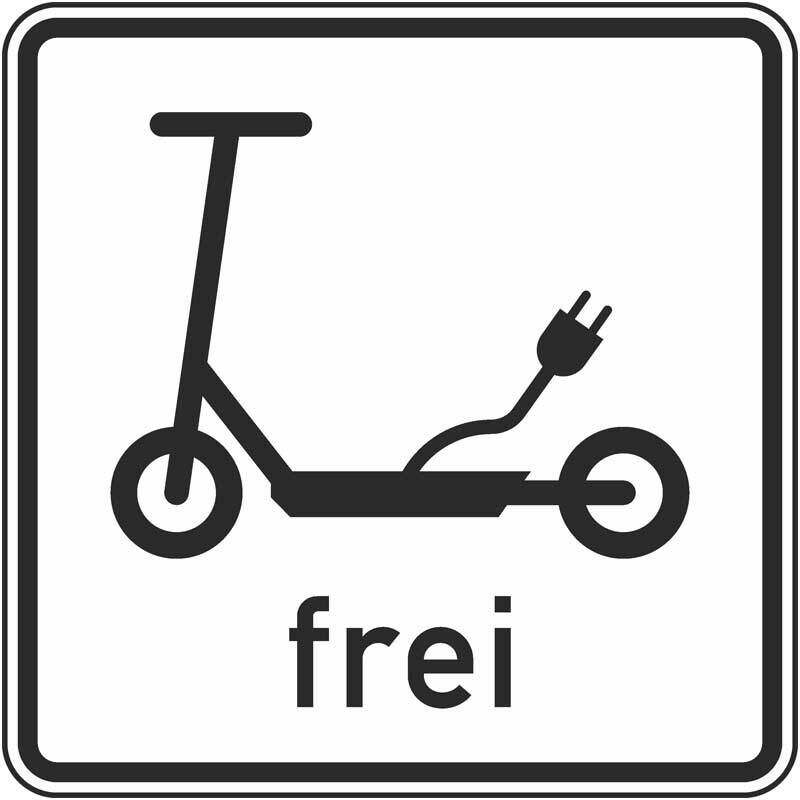 Zusatzzeichen 1022-16 – Elektrokleinstfahrzeuge frei