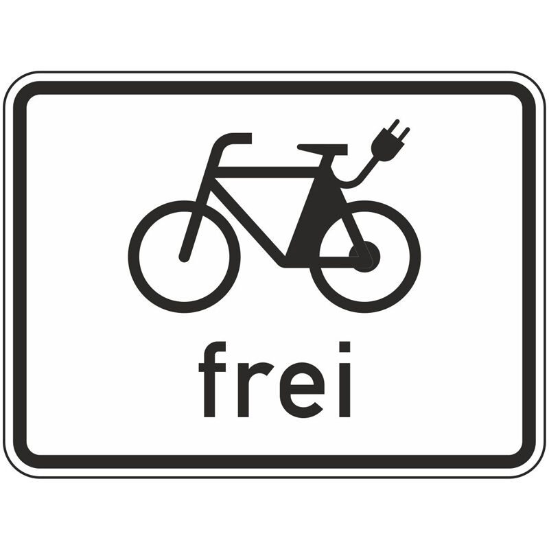 Verkehrszeichen 1022-13 – E-Bikes frei
