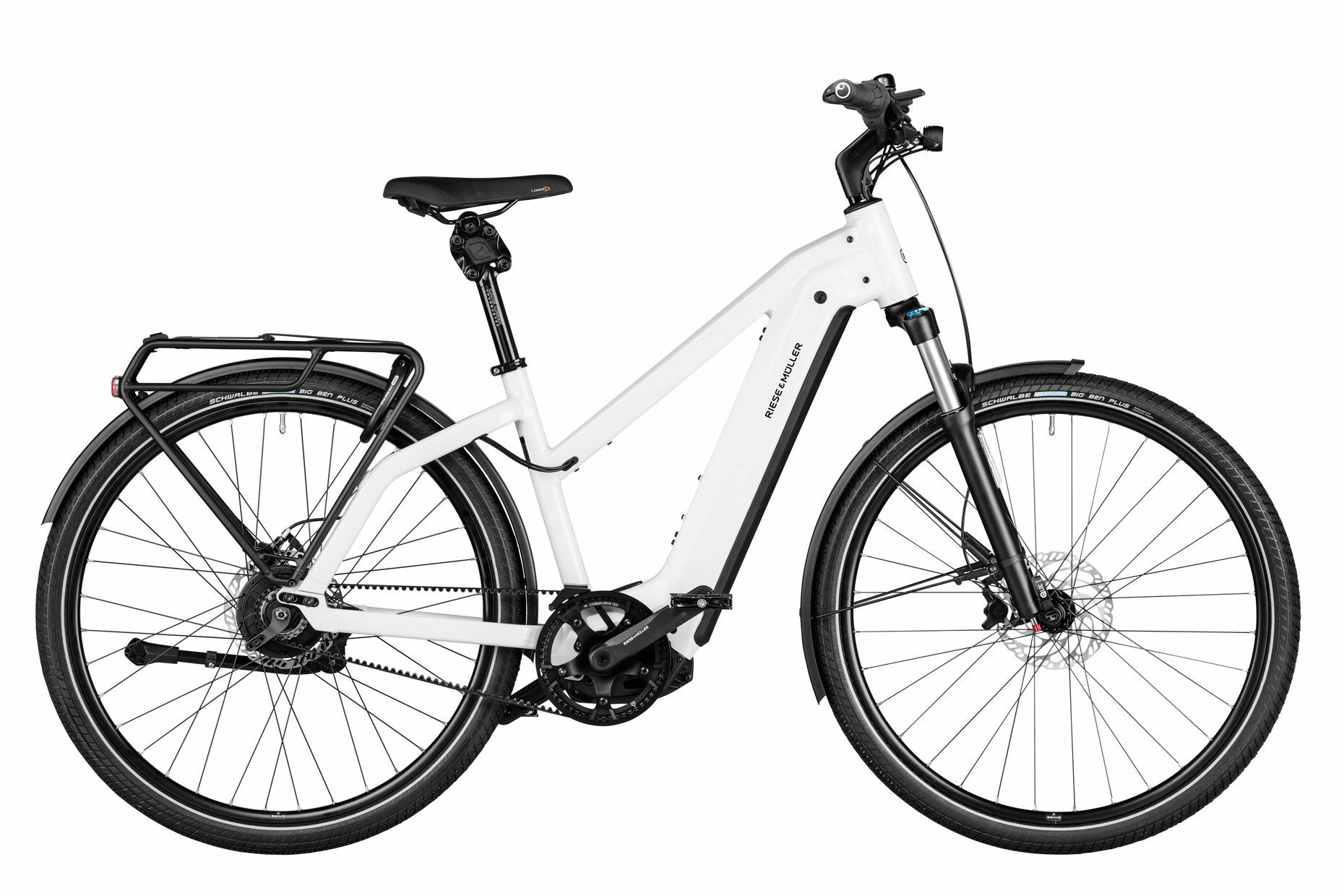 Riese & Müller Charger4 Mixte vario ceramic white 2023 28" 750 Wh Trapez