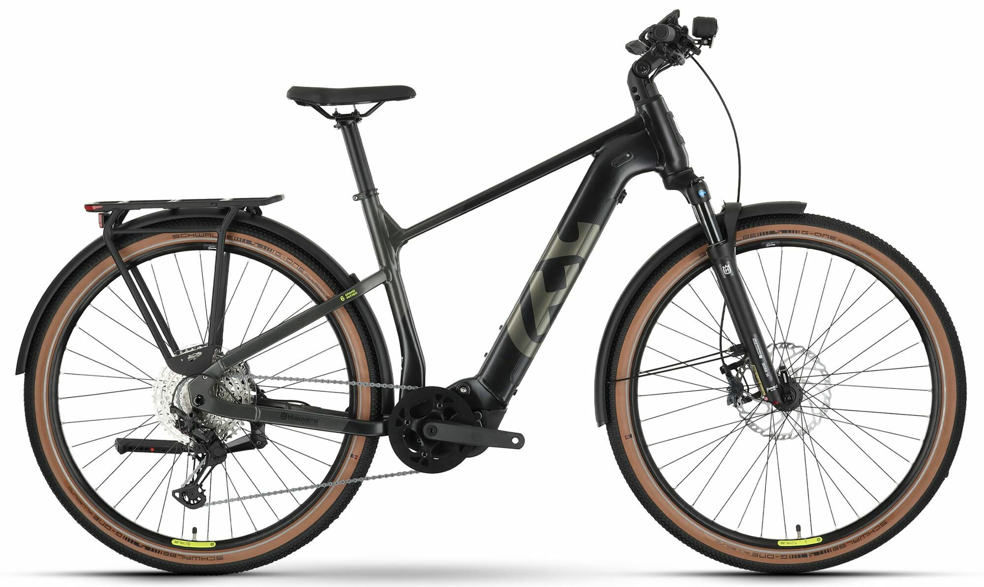 Husqvarna Grand Pather 6 black / dark green matt 29" 720 Wh Diamant