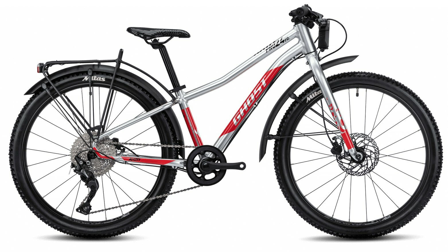 Ghost KATO 24 PRO EQ rainbow silver/riot red-glossy 24" Diamant 24"