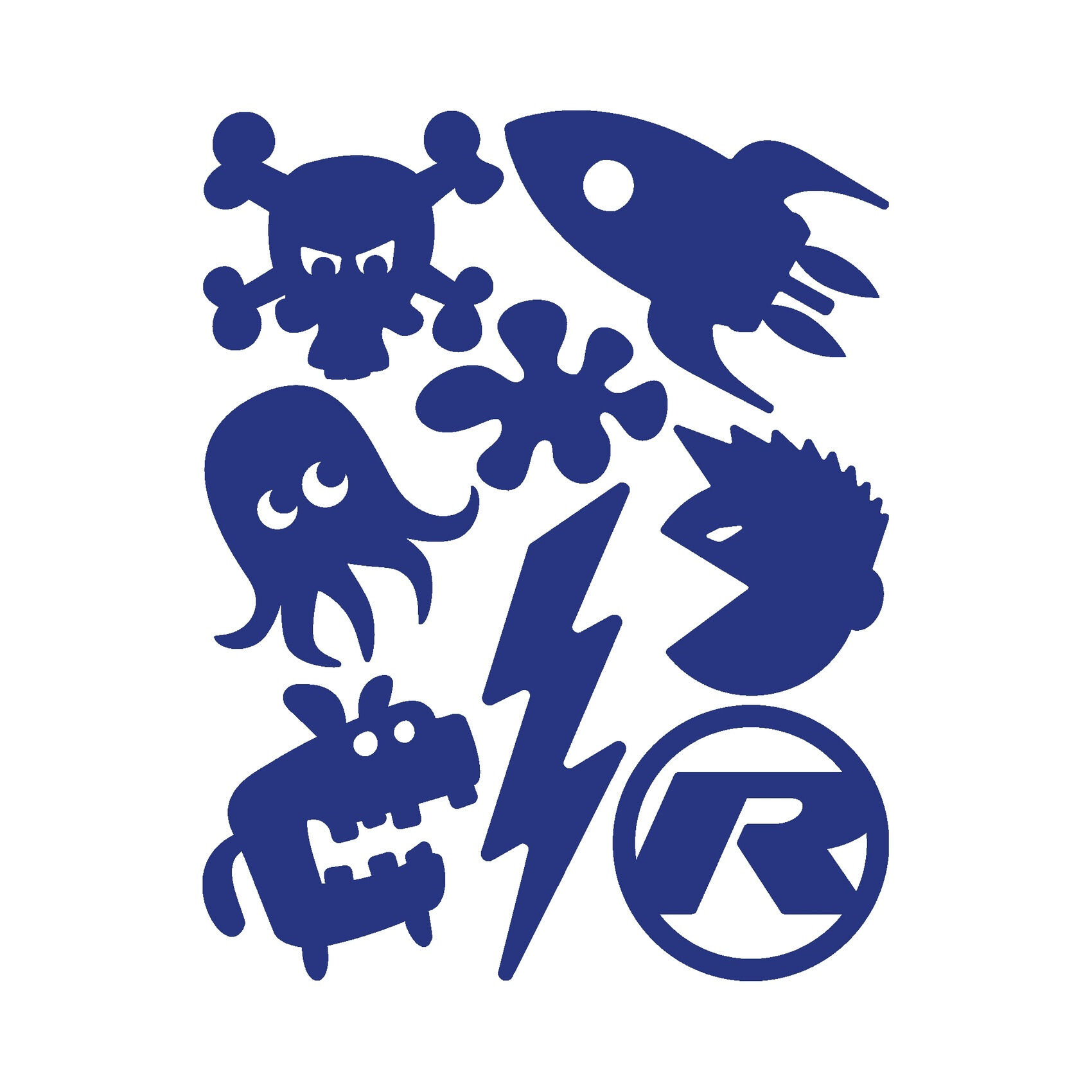 Rie:sel design Re:Flex Rascal Reflektierende Aufkleber Blue