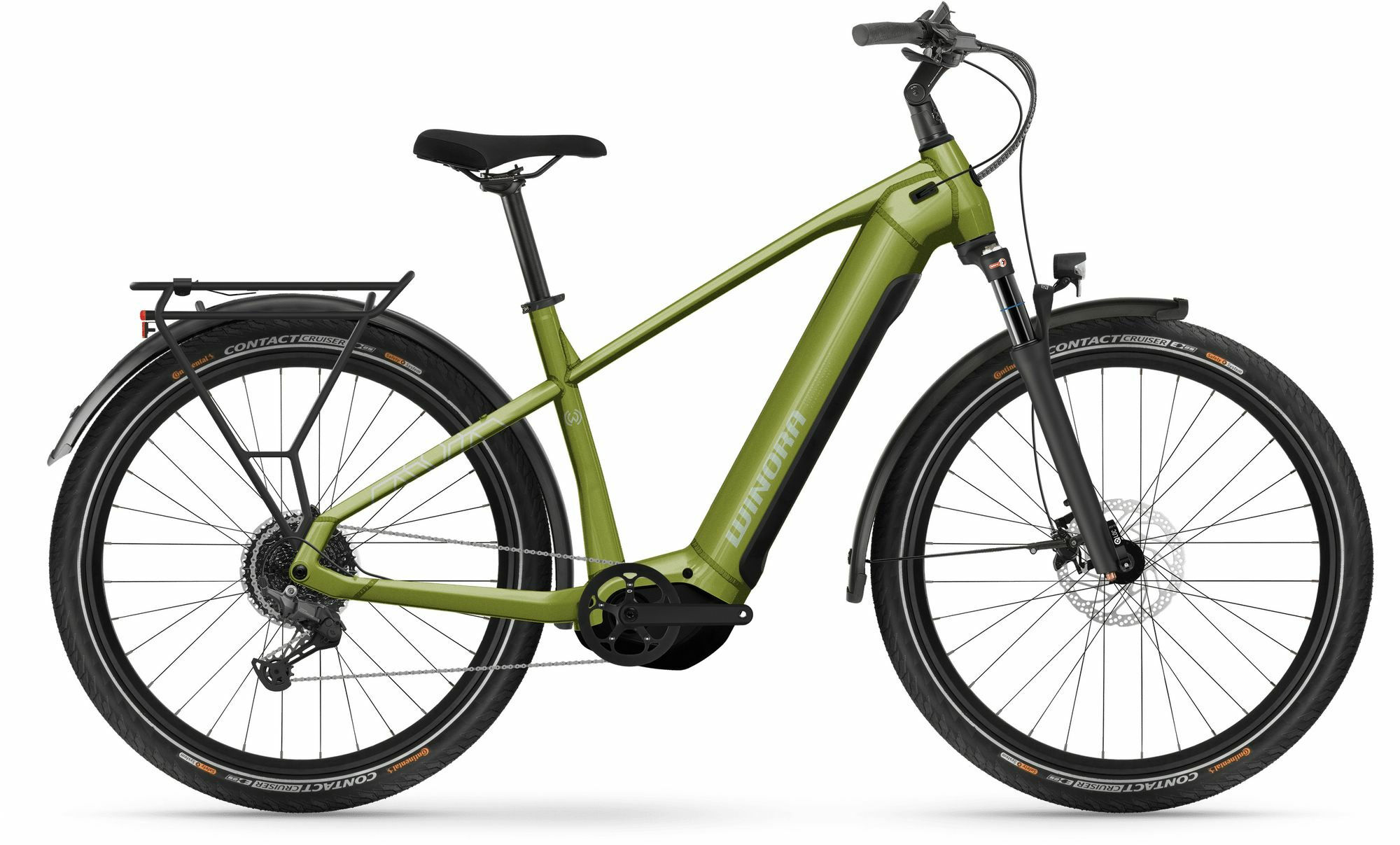 Winora YUCATAN X10 touring green-gloss 27;5" 720 Wh Diamant 45 cm