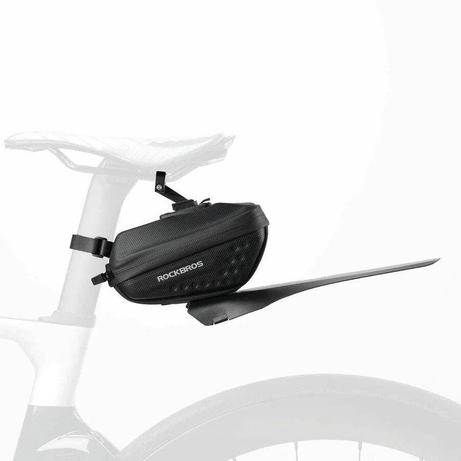Rockbros F003/B102 Bike Saddle Bag with mudguard Schwarz