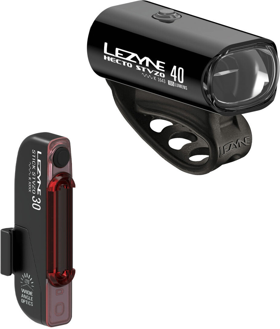 Lezyne Beleuchtungsset Hecto Drive 40 StVZO + Stick Drive StVZO schwarz