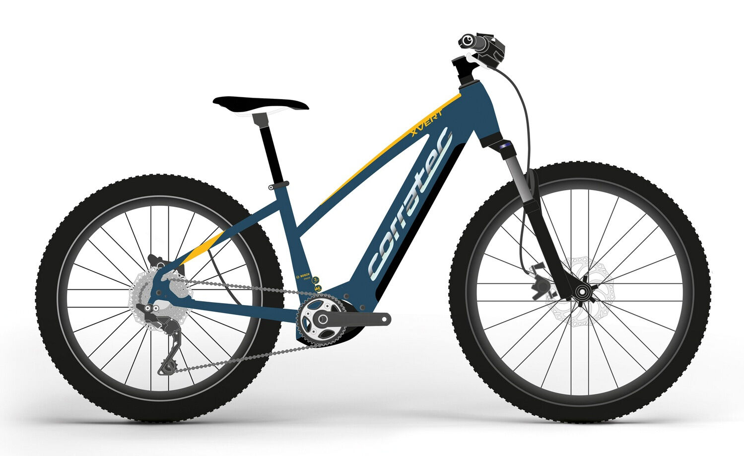 Corratec E-Power X Vert Race Trapez Blau/Mango 2023 29"/27,5" 625 Wh Trapez