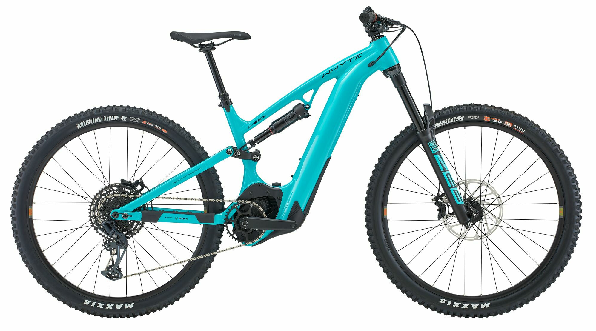 Whyte E-160 S Gloss Turquoise with Black & White 2023 29" 750 Wh Diamant