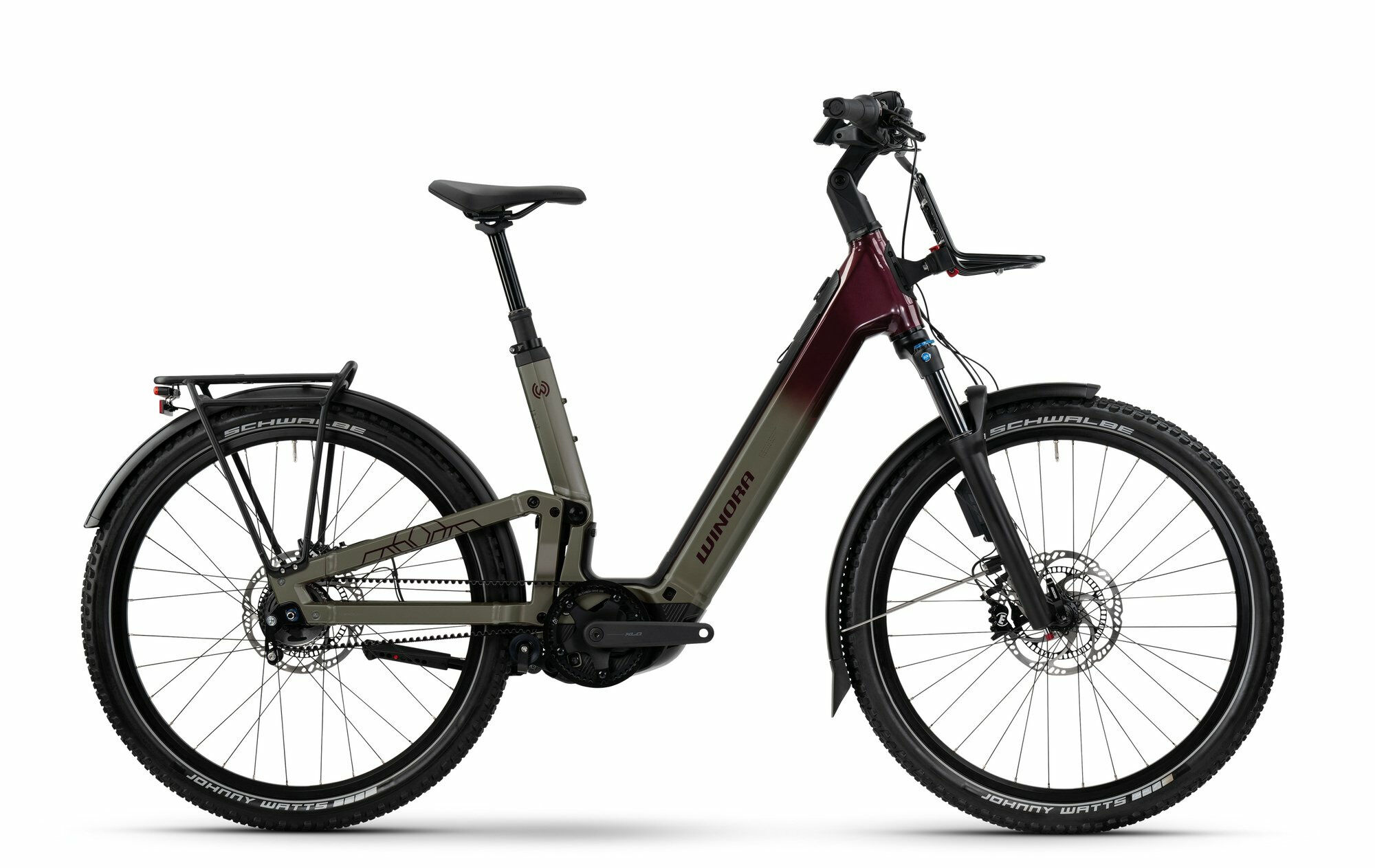 Winora SINUS FS R5f PRO sand/deep red glänzend 27;5" 800 Wh Wave L