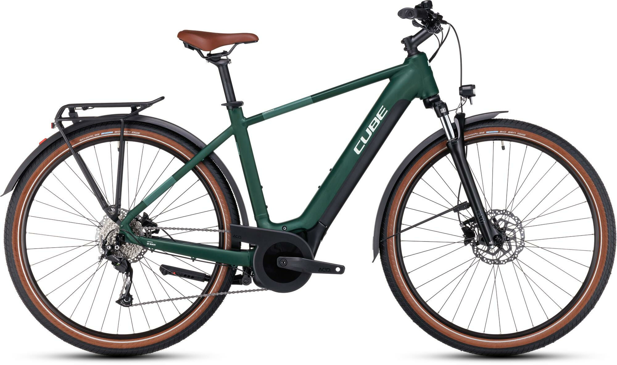 Cube Touring Hybrid ONE 625 darkgreen ́n ́green 28"; 625 Wh Diamant 58 cm