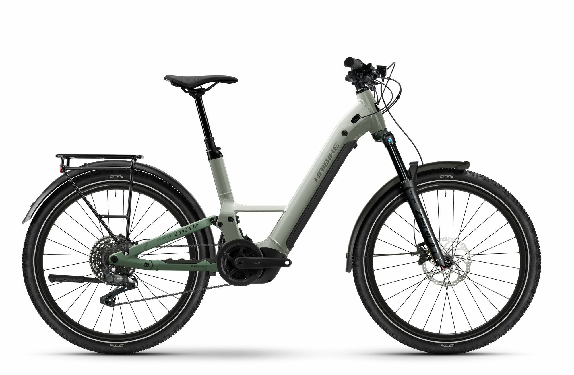 Haibike ADVENTR 4 LOW - 27,5" 600 Wh - grey/bamboo green matt/glänzend
