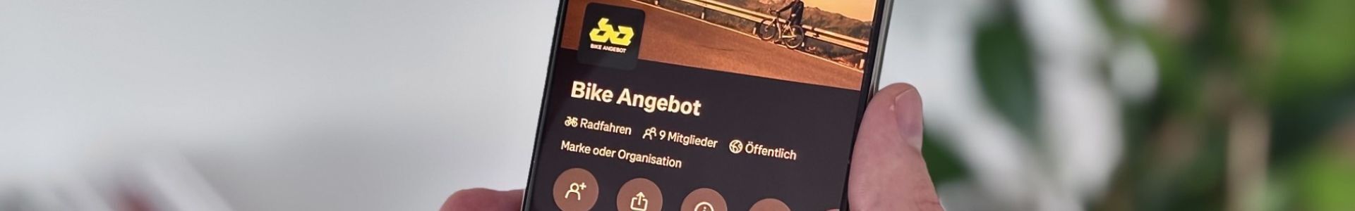 Handy mit Strava-Club von bike-angebot.de