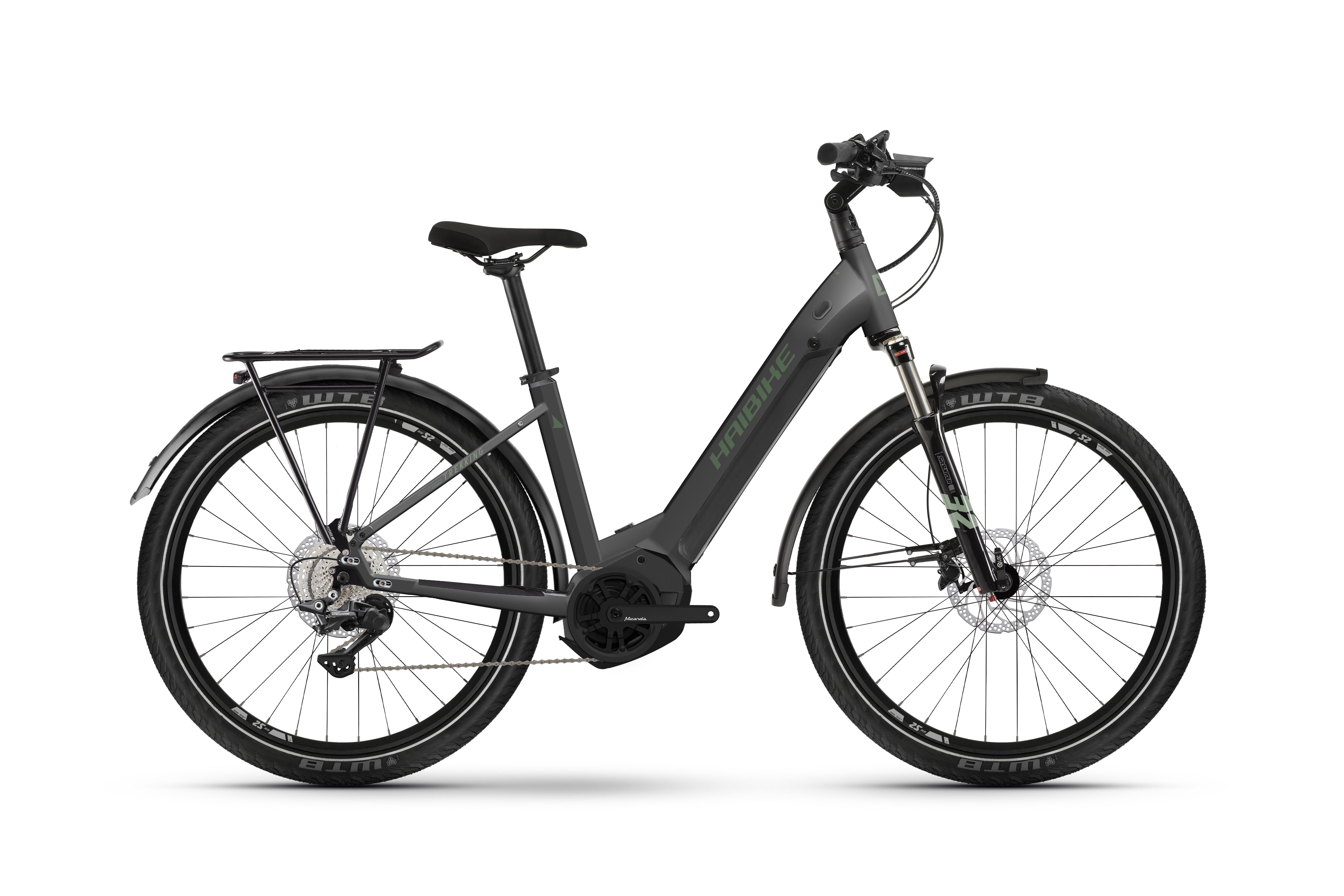 Haibike  Trekking 7  gloss anthrazit/metal olive  2022 27,5" 630 Wh Wave