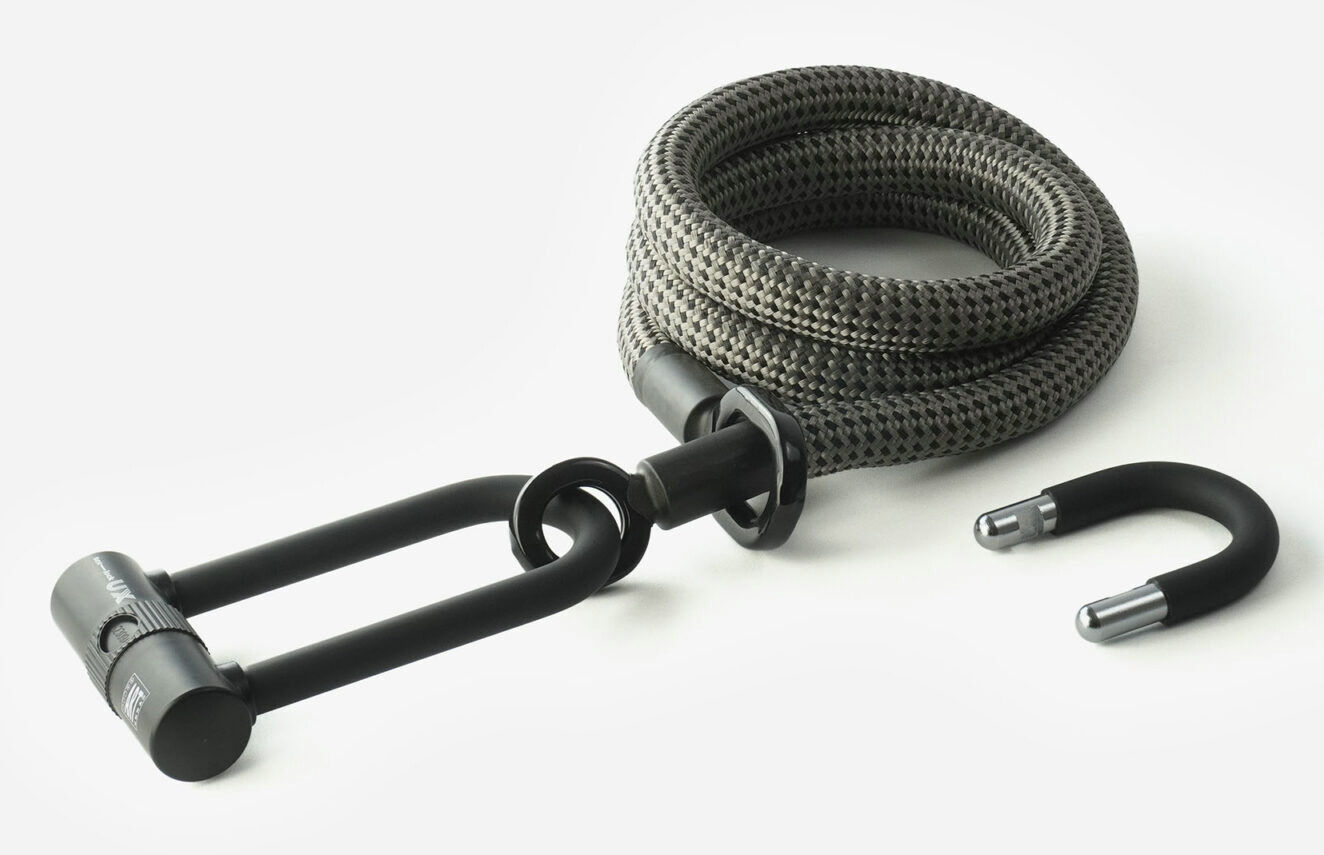 Tex-Lock Eyelet 160 U/X Textilseil mit Bügelschloss Electric Grey