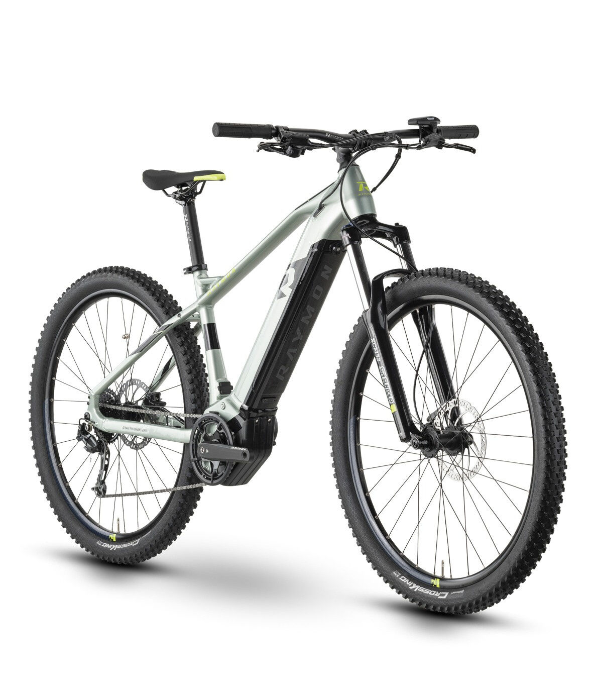 Raymon Hardray E 5.0 M350 - 29" 630 Wh - Pistaccio/black/limegreen Gloss