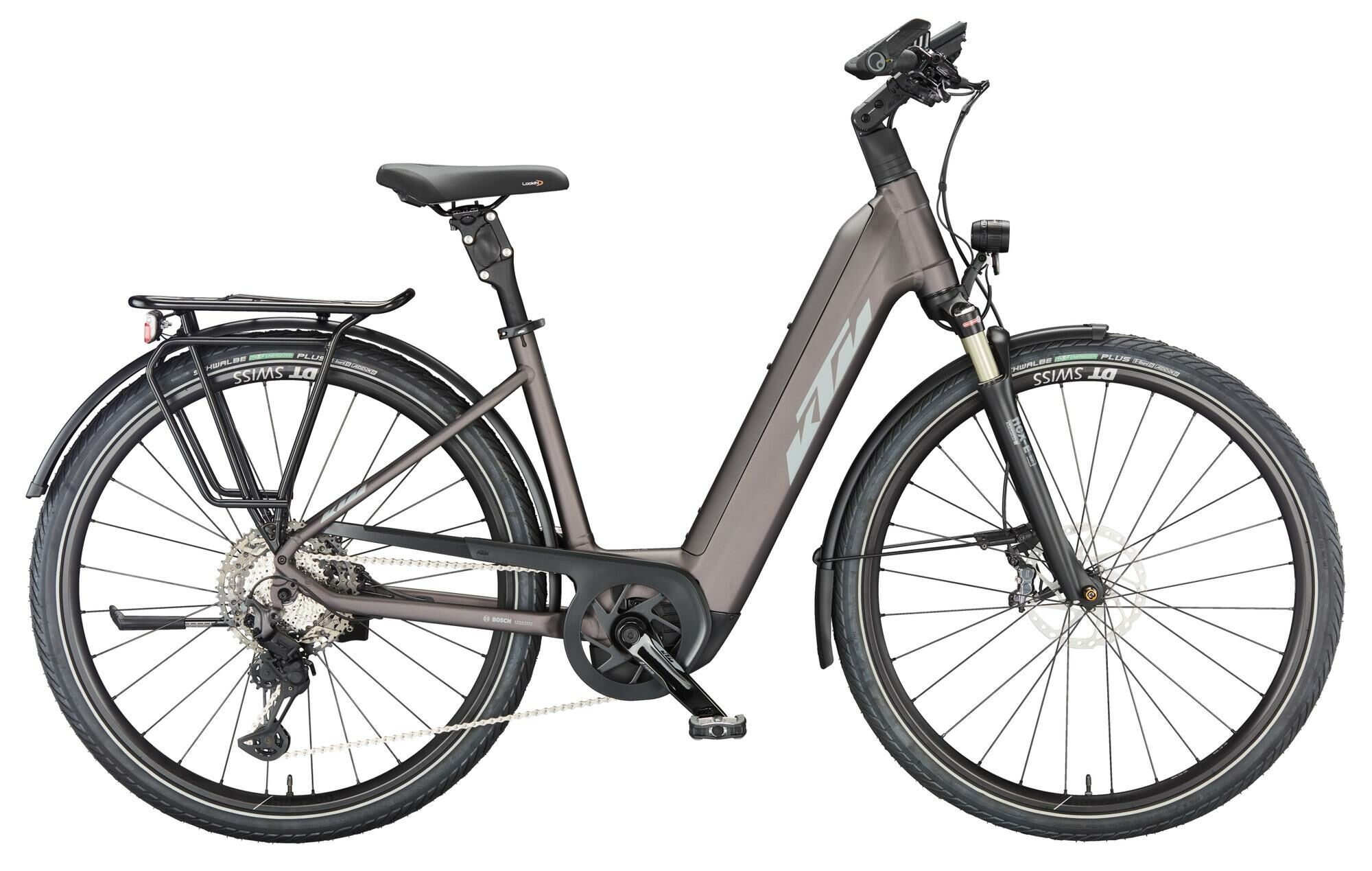KTM MACINA STYLE 710 WAVE - 28" 750 Wh - elderberry matt (grey+orange) 46 cm