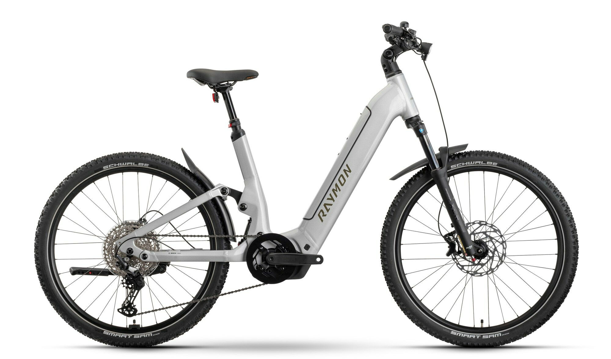 Raymon Tavano Sport silver/taupe - 800 Wh - 27,5 Zoll - Wave