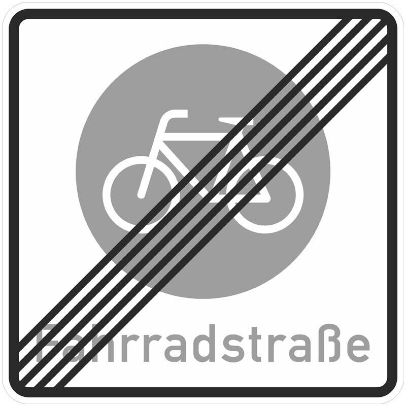 Verkehrszeichen 244.2 – Ende einer Fahrradstraße